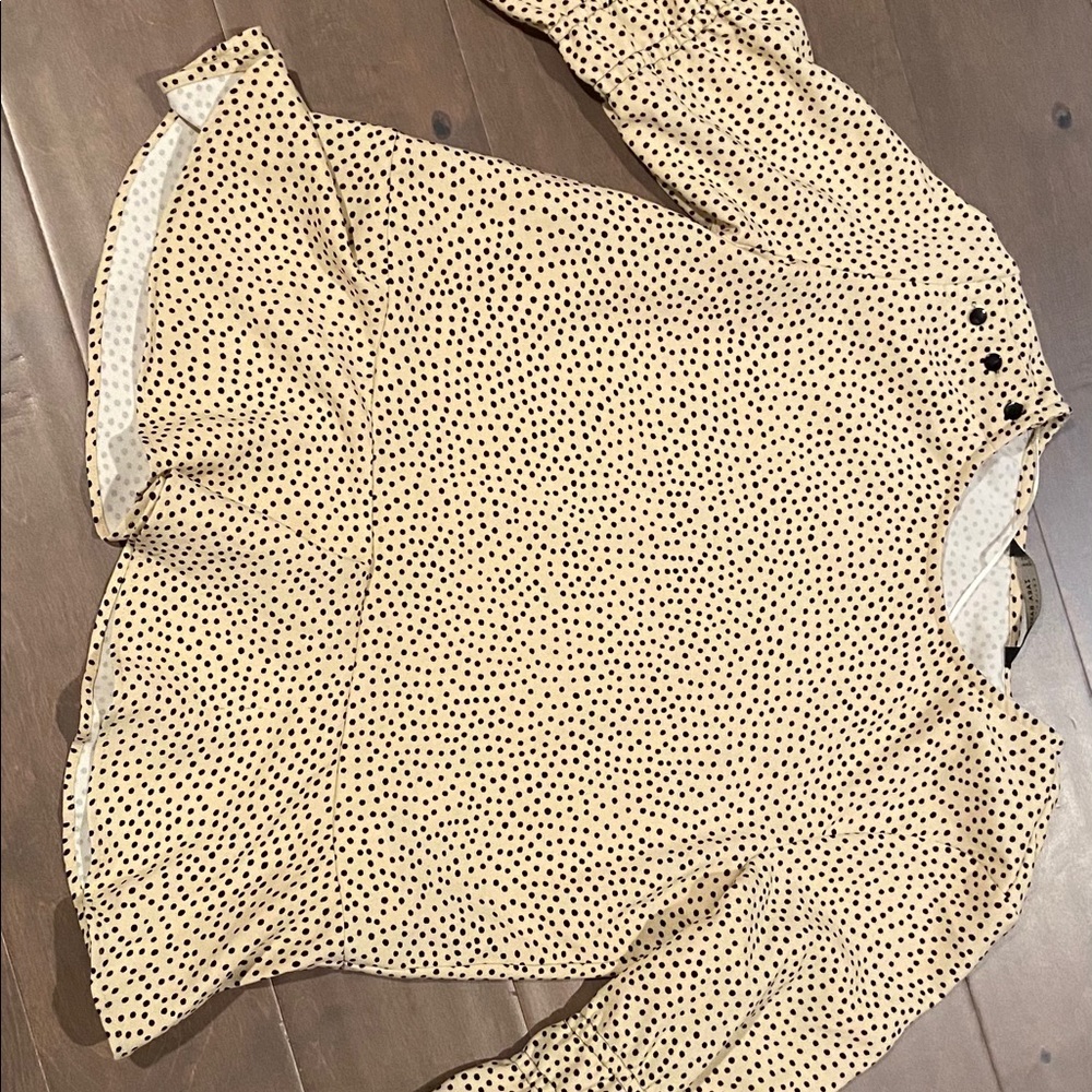 Zara cotton oversized sleeve shirt.